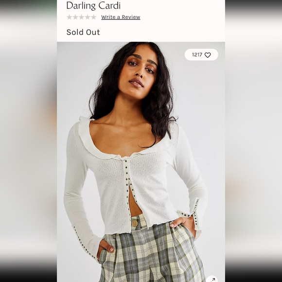 Free People Darling Cardi Long Sleeve Button Up Cardigan Sweater Top Small - Picture 1 of 7